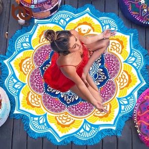 Round Boho Beach Pool Towel